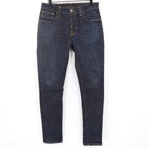NUDIE JEANS Tape Ted Org 16 Dips Dry Slim Stretch Organic Cotton Unisex W33X32